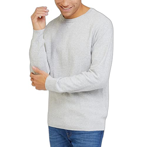 Lee Men's Raglan Crew Knit Sweater, Grey MELE, Large von Lee