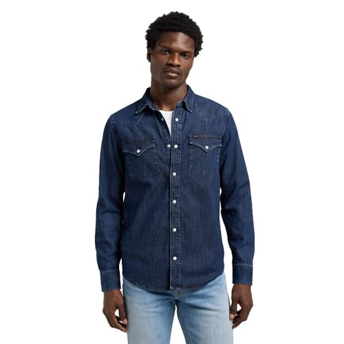 Lee Men's Regular Western Shirt, Rinse, XXL von Lee