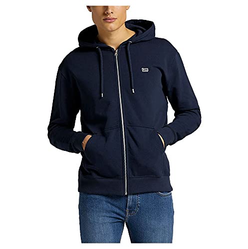 Lee Herren Basic Zip Through Hoodie Hooded Sweatshirt, NAVY, XL von Lee
