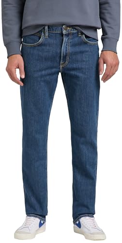 Lee Brooklyn Straight Herren Jeans, Mid Stonewash, 30W / 32L von Lee