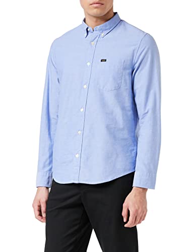 Lee Herren Button Down Shirts, Washed Blue, Large von Lee