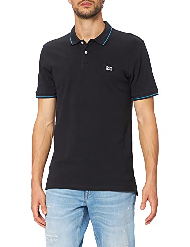 Lee Herren Pique Polo Black Poloshirt, Schwarz, XL/TALL von Lee