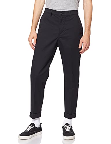 Lee Mens Tapered Chino Pants, Black, 40W x 34L von Lee