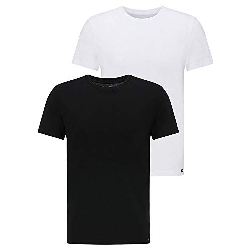 Lee Mens Twin Pack Crew Black White T-Shirts, 5XL von Lee