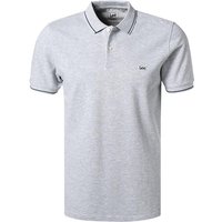 Lee Herren Polo-Shirt grau Baumwoll-Piqué meliert von Lee