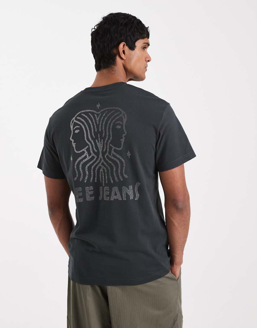 Lee - Relaxed-Fit-T-Shirt in Schwarz mit Logo von Lee