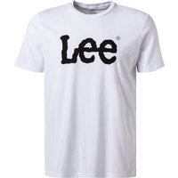 Lee Herren T-Shirt weiß Baumwolle von Lee