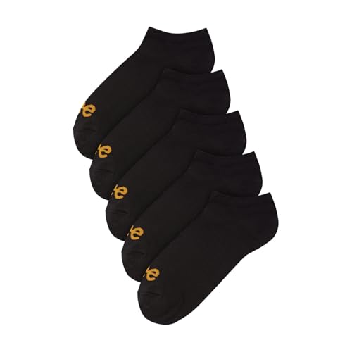 Lee Unisex Knöchelsocken, Designer-Baumwollsocken für Herren und Damen in Schwarz | Niedrige Designer-Marken-Trainer-Einlagen aus Baumwollmischung - Größe 8,5-11, Fünferpack von Lee