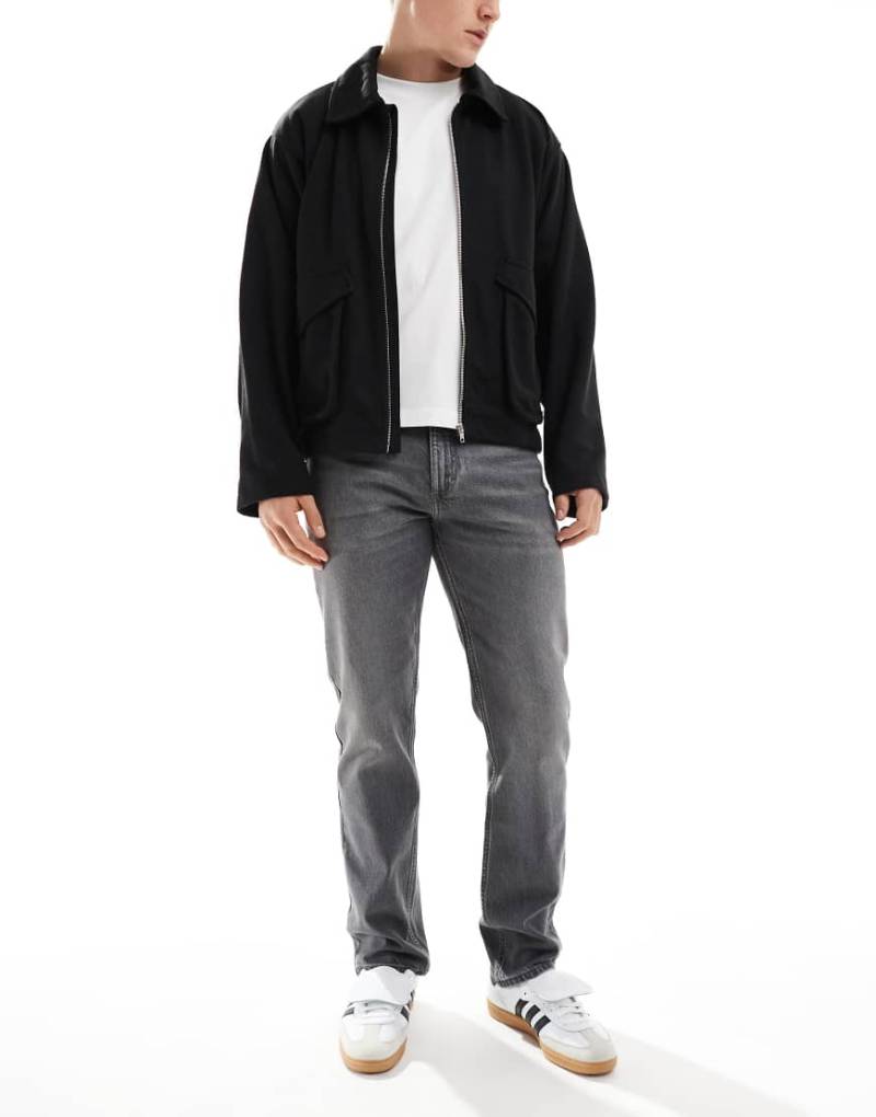 Lee - West - Jeans in grauer Waschung mit normalem, geradem Schnitt von Lee