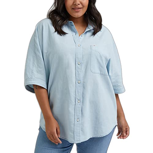 Lee Women's Relaxed ONE Pocket Shirt, Foam, X-Small von Lee