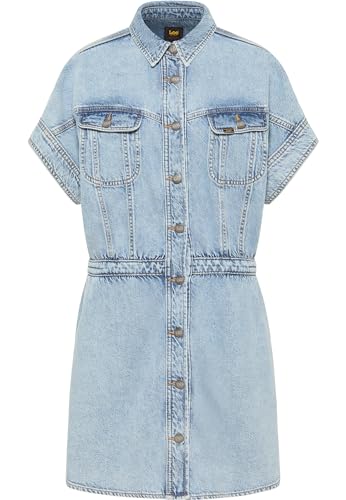 Lee Women's Rider Shirtdress Casual Dress, Frosted Blue, XX-Large von Lee