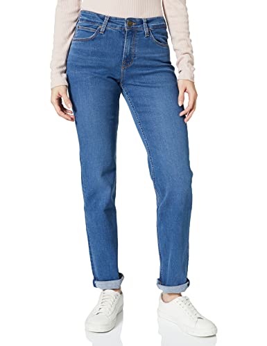 Lee Damen Marion Straight Mid Ada Jeans, Mid Ada, 33W / 33L EU von Lee