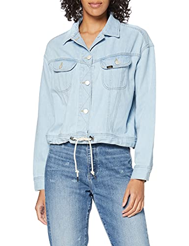 Lee Womens Rider Drawstring Denim Jacket, Bleached Ore, M von Lee