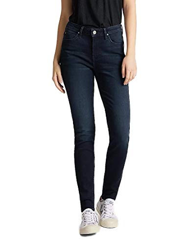 Lee Damen Scarlett High Jeans, Worn Ebony, 29W / 29L von Lee