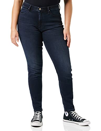 Lee Damen Scarlett High Jeans, Worn Ebony, 34W / 33L von Lee