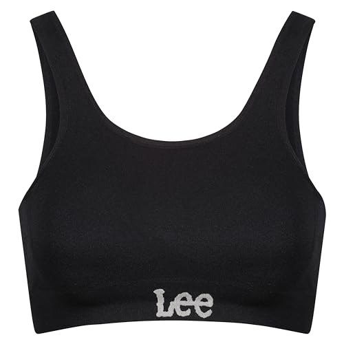 Lee Womens Seamless Crop Bra In Black BH, von Lee