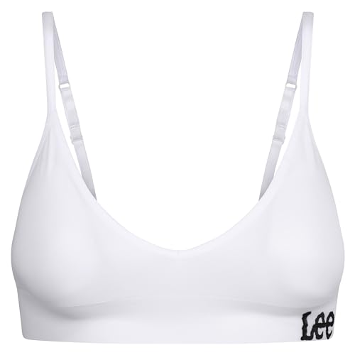 Lee Womens Seamless Crop Bra In White BH, von Lee