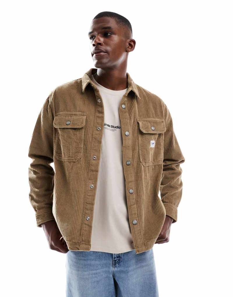 Lee - Workwear - Cord-Hemdjacke in Hellbraun von Lee