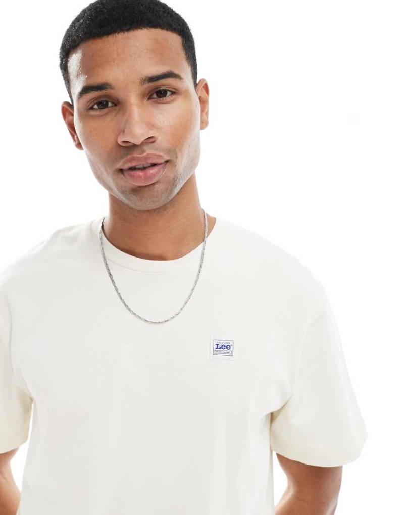 Lee - Workwear-T-Shirt in Ecru mit Logo-Weiß von Lee