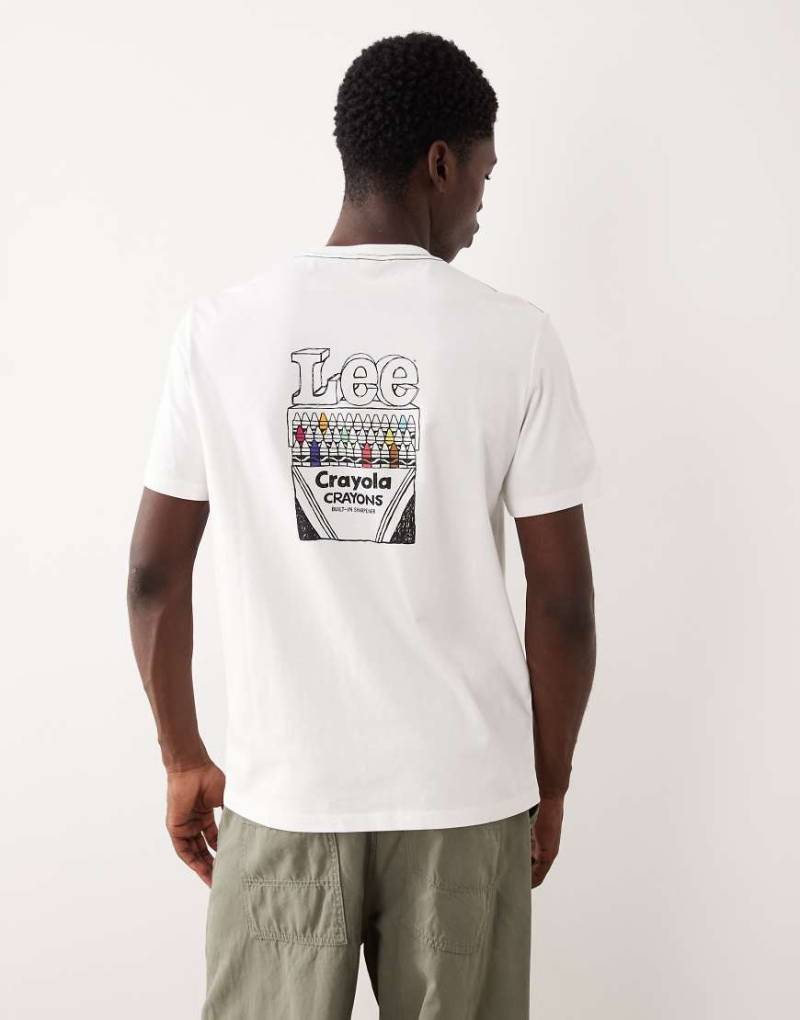Lee x Crayola - Unisex-T-Shirt in Weiß mit Rückenprint Lee x Crayola - Unisex-T-Shirt in Weiß mit Rückenprint von Lee
