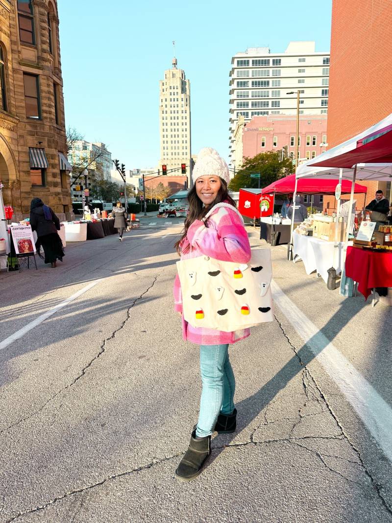 Fall Ghost Candy Corn Bat Tragetasche Fall Ghost Candy Corn Bat Tragetasche von LeeMorganDesigns