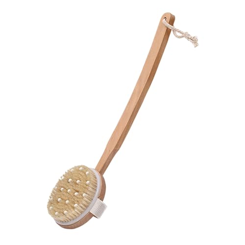 LeeQinersw Badebürste mit Langem Holzgriff Die Als Rückenbürste Und Körperbürste Dient Eine Sanfte Duschbürste Und Massagebürste für Männer Und Frauen in Der Du, 42 Cmx11 Cm von LeeQinersw