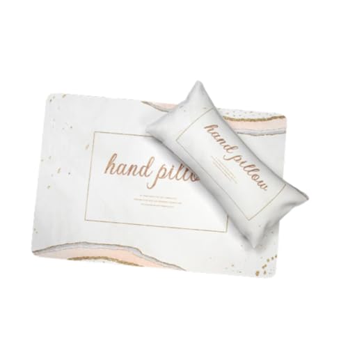 LeeQinersw Maniküre Handruhe und Matte Nagel Desk Matte Nagel Kunsttischpolster Schwamm Kissen für Handgelenksunterstützung, Beige von LeeQinersw