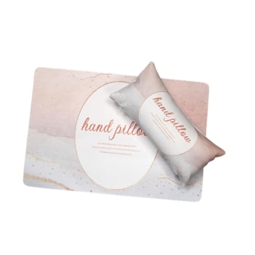 LeeQinersw Maniküre Handruhe und Matte Nagel Desk Matte Nagel Kunsttischpolster Schwamm Kissen für Handgelenksunterstützung, Braun von LeeQinersw