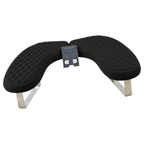 LeeQinersw Nagelarmauflage U Förmiges Kissen Handstütze Nagelkunstkissen Ergonomisch Pu Schwamm Tragbar mit Handyhalter Abwischbar für Maniküre Zuhause Sal, Schwarz von LeeQinersw