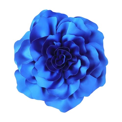 LeeQinersw Rosenbrosche Große Anstecknadel Und Satinblume Handgefertigter Blütenschmuck Anzugschmuck mit Und Spange für Damen Und Herren, Blau von LeeQinersw