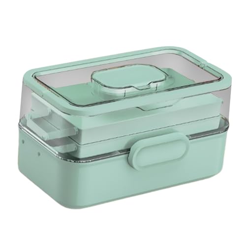 LeeQinersw Tragbare Medizinbox Kleinigkeiten Behälter Medizinschrank Leeres Erste-Hilfe-Set für die Reise, GrÜn von LeeQinersw