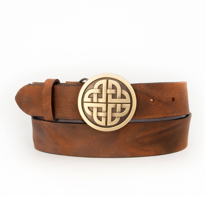 Darragh Distressed Leder Eternal Knot Schnalle & Gürtel Darragh Distressed Leder Eternal Knot Schnalle & Gürtel von LeeRiverLeather