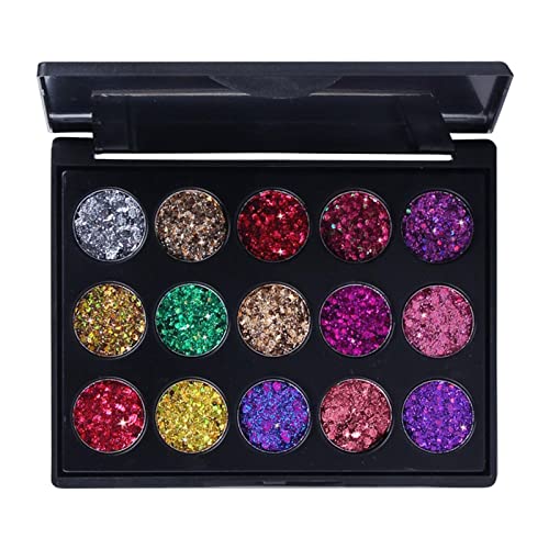 15 Farben Lidschatten Make-up Glitzer Puder Lidschatten Palette 02 Farbe, Nr. 2 von Leeadwaey