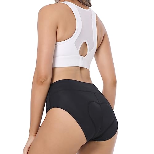 Leeboom Radunterhose Damen Gepolstert Atmungsaktive Fahrradunterhose Damen Schnell Trocknenden Radsport Unterhose Elastische mit 3D Gel Sitzpolster von Leeboom