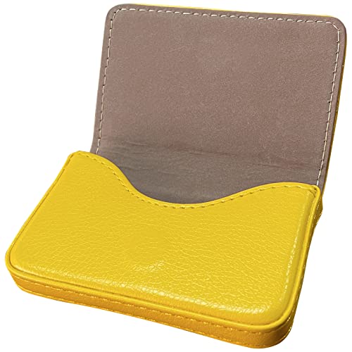 RFID-blockierende Geldbörse – minimalistisches Leder Business Kreditkartenetui, gelb, S, Minimalistisch von Leehoom