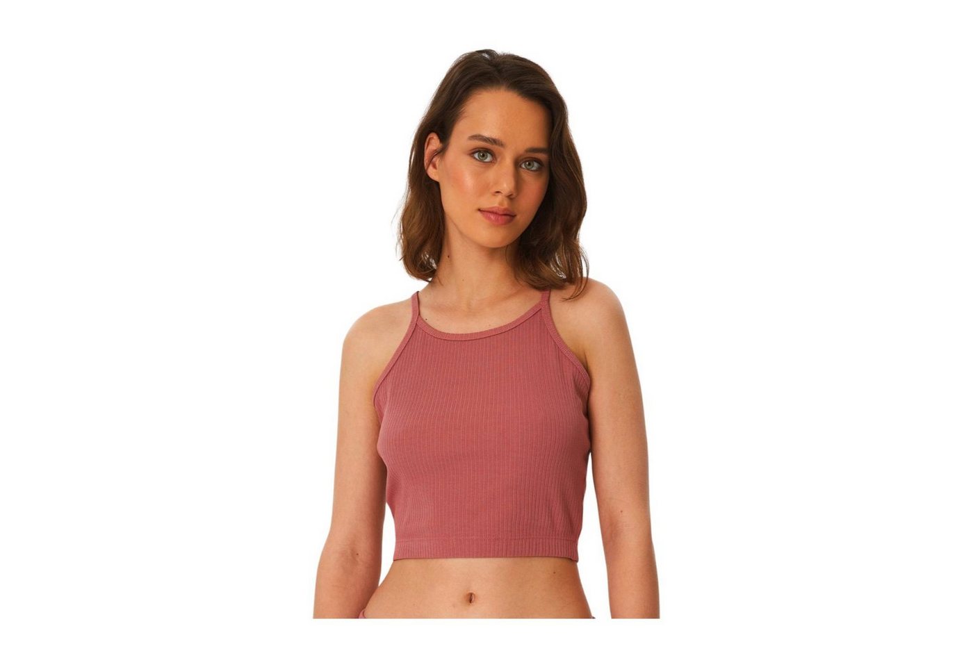 Leela COTTON Crop-Top Ripp Crop Top von Leela COTTON