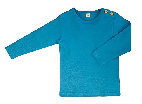 Baby Kinder Langarmshirt Bio-Baumwolle T-Shirt Shirt Jungen Mädchen nordischblau (140, nordischblau) von Leela Cotton