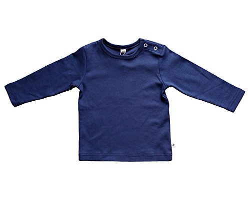 Leela Cotton Baby/Kinder Langarmshirt aus reiner Bio-Baumwolle, Navy, 116 von Leela Cotton