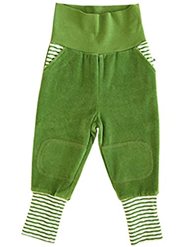 Leela Cotton Baby Kinder Hose Nickyhose Bio-Baumwolle Nicki Strampelhose Jungen Mädchen Gr. 50/56 bis 104 (98/104, waldgrün) von Leela Cotton