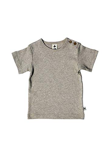 Leela Cotton Baby Kinder Kurzarm T-Shirt Bio-Baumwolle GOTS Shirt Jungen Mädchen Gr. 50 bis 128 (86/92, Beige-Melange) von Leela Cotton