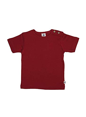 Leela Cotton Baby Kinder Kurzarm T-Shirt Bio-Baumwolle GOTS Shirt Jungen Mädchen Gr. 50 bis 128 (98/104, Ziegelrot) von Leela Cotton