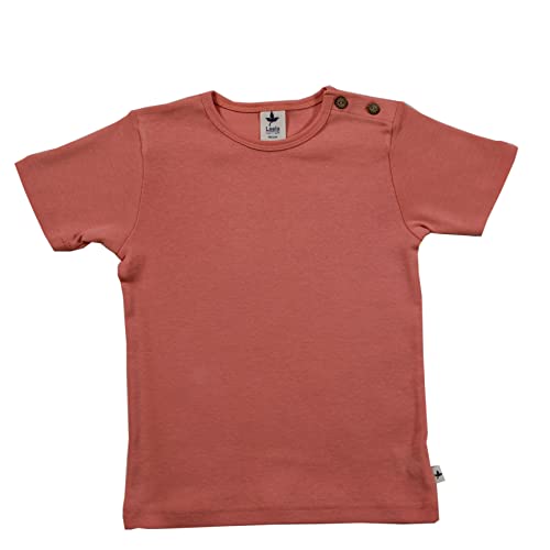 Leela Cotton Baby Kinder Kurzarm T-Shirt Bio-Baumwolle GOTS Shirt Jungen Mädchen Gr. 50 bis 128 (98/104, Aprikose) von Leela Cotton