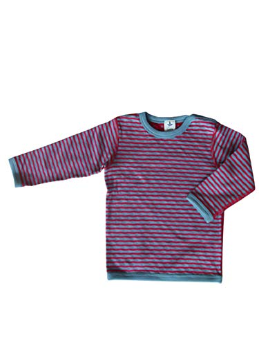 Leela Cotton Baby Kinder Langarmshirt Wendelangarmshirt Bio-Baumwolle Wendeshirt T-Shirt Jungen Mädchen Gr. 50/56 bis 98/104 (116, Isfahan) von Leela Cotton