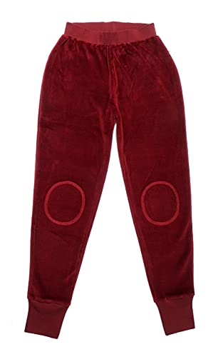 Leela Cotton Baby Kinder Hose Nickyhose Bio-Baumwolle Nicki Strampelhose Jungen Mädchen Gr. 50/56 bis 104 (128, Bordeaux) von Leela Cotton