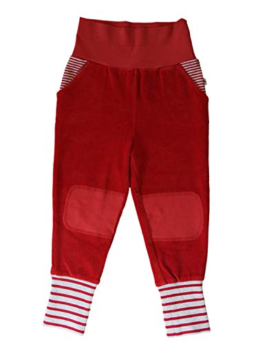 Leela Cotton Baby Kinder Hose Nickyhose Bio-Baumwolle Nicki Strampelhose Jungen Mädchen Gr. 50/56 bis 104 (74/80, Ziegelrot) von Leela Cotton