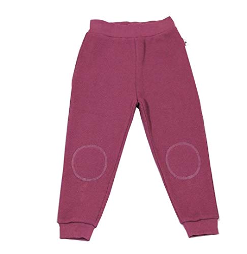 Leela Cotton Baby Kinder Hose Piquéhose Bio-Baumwolle Sweathose Schlafhose Freizeithose (116, Altrosa) von Leela Cotton