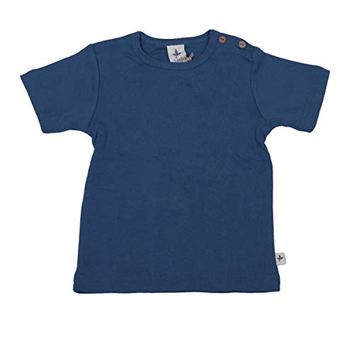 Leela Cotton Baby Kinder Kurzarm T-Shirt Bio-Baumwolle GOTS Shirt Jungen Mädchen Gr. 50 bis 128 (116, indogo) von Leela Cotton