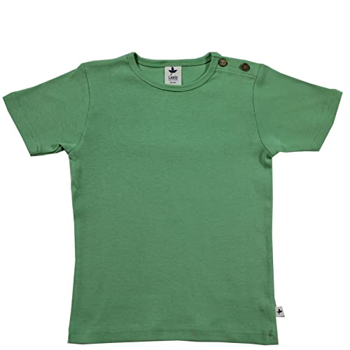 Leela Cotton Baby Kinder Kurzarm T-Shirt Bio-Baumwolle GOTS Shirt Jungen Mädchen Gr. 50 bis 128 (62/68, mintgrün) von Leela Cotton