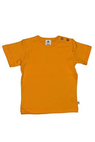 Leela Cotton Baby Kinder Kurzarm T-Shirt Bio-Baumwolle GOTS Shirt Jungen Mädchen Gr. 50 bis 128 (74/80, Sonnengelb) von Leela Cotton