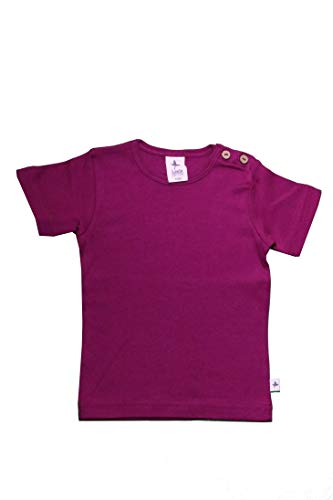 Leela Cotton Baby Kinder Kurzarm T-Shirt Bio-Baumwolle GOTS Shirt Jungen Mädchen Gr. 50 bis 128 (86/92, Orchidee) von Leela Cotton